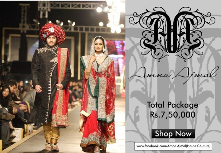 Amna Ajmal Summer Bridal Couture Collection 2016