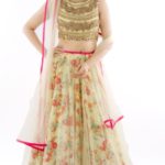 Floral Printed Net Lehenga Designs For Indian Brides 2016