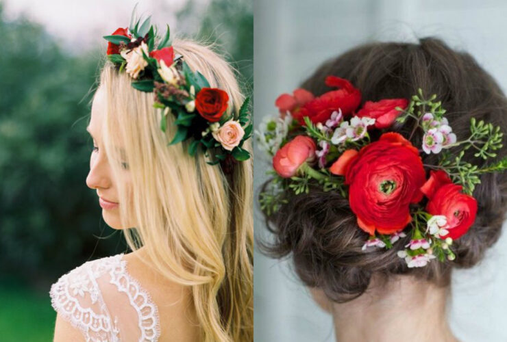 Gorgeous Bridal Headpieces In Floral Designs For Summer Weddings